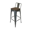 Creative Images International Metal Barstool in Gunmetal Gray (Set of 4)