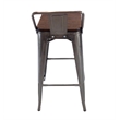 Creative Images International Metal Barstool in Gunmetal Gray (Set of 4)