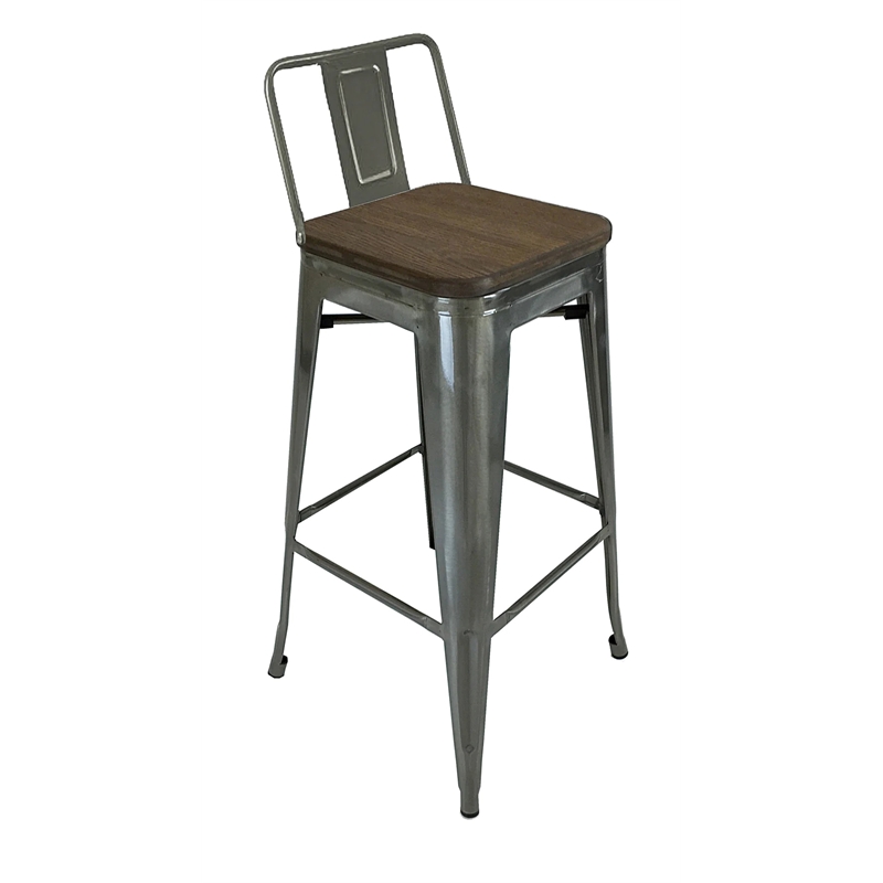 Creative Images International Metal Barstool in Gunmetal Gray (Set of 4)