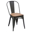 Creative Images International Metal Dining Chair in Gray (Set of 4)