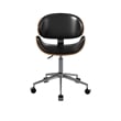 Creative Images International Modern Faux Leather Task Chair in Walnut
