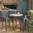 Creative Images International Metal Barstool in Gunmetal Gray (Set of 4)