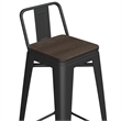 Creative Images International Metal Barstool in Gunmetal Gray (Set of 4)
