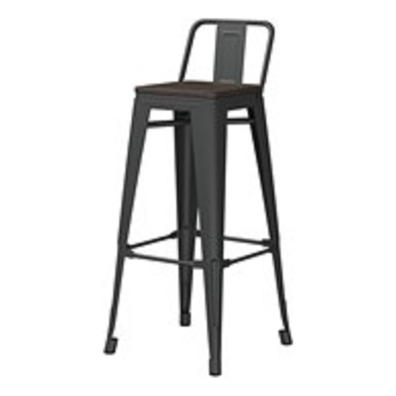 Creative Images International Metal Barstool in Gunmetal Gray (Set of 4)