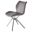 Creative Images International Dining Chair with Flared Legs in Gray (Set of 4)