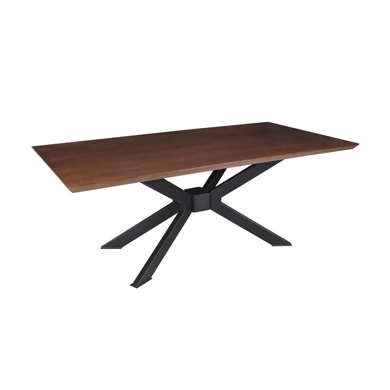 Creative Images International Wood Dining Table in Walnut