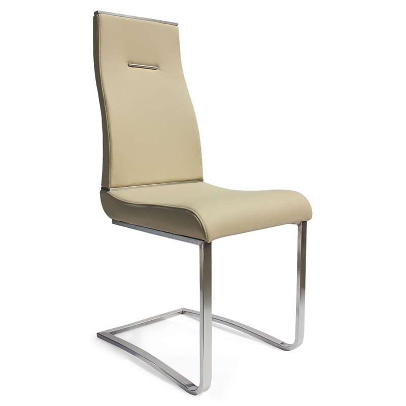 Creative Images International Metal Side Dining Chair in Tan (Set of 2)