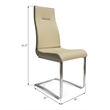 Creative Images International Metal Side Dining Chair in Tan (Set of 2)