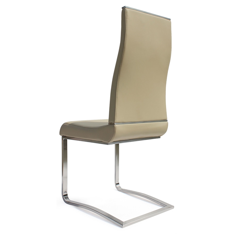 Creative Images International Metal Side Dining Chair in Tan (Set of 2)