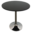 Creative Images International Round Modern Wood Dining Table in Black