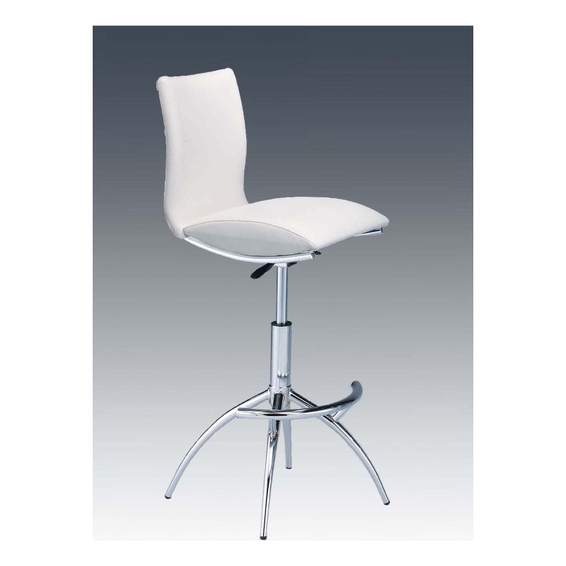 Creative Images International Adjustable Bar Stool in White (Set of 2)