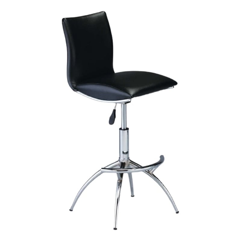 Creative Images International Adjustable Bar Stool in Black (Set of 2)