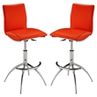 Creative Images International Adjustable Bar Stool in Red (Set of 2)