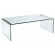 Creative Images International Glass Coffee Table with Rounded Corners in Clear
