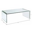 Creative Images International Glass Coffee Table with Rounded Corners in Clear