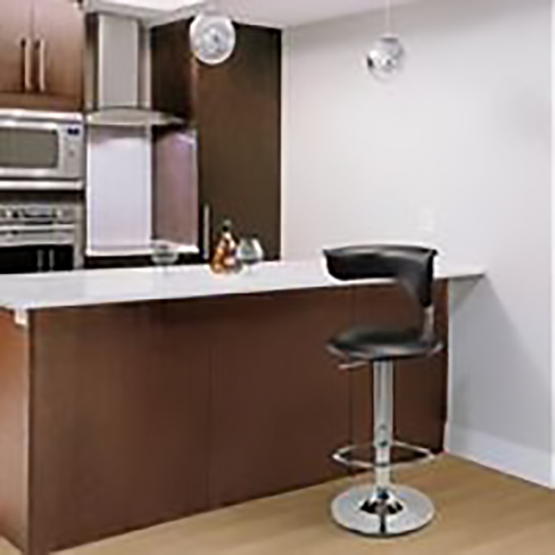 Creative Images International Adjustable Bar Stool in Black