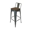 Creative Images International Contemporary Metal Barstool in Natural (Set of 4)
