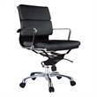 Creative Images International Low Back Padded Office Chair in Black