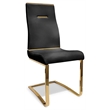 Creative Images International Faux Leather Dining Chair in Black (Set of 2)