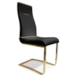 Creative Images International Faux Leather Dining Chair in Black (Set of 2)