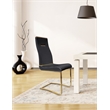 Creative Images International Faux Leather Dining Chair in Black (Set of 2)
