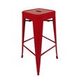 Creative Images International Metal Stool with Tapered Legs in Red (Set of 4)
