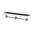 Creative Images International Wood TV Stand with X Leg in White and Black