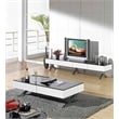 Creative Images International Wood TV Stand with X Leg in White and Black