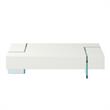 Contemporary Top Coffee Table with 19mm Tempered Glass Base in White