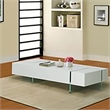Contemporary Top Coffee Table with 19mm Tempered Glass Base in White