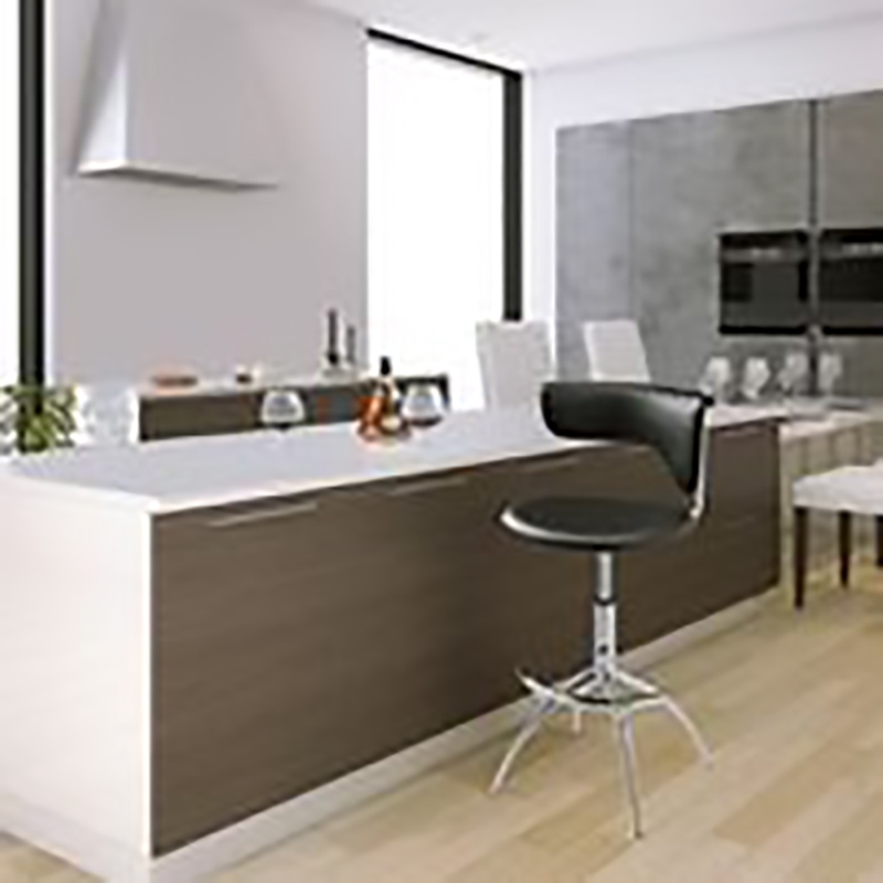 Creative Images International Adjustable Bar Stool in Black and Chrome (Set of 2)