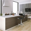 Creative Images International Adjustable Bar Stool in Black and Chrome (Set of 2)