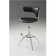 Creative Images International Adjustable Bar Stool in Black and Chrome (Set of 2)