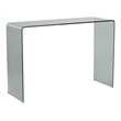 Sleek and Simple 12mm Contemporary Bent Glass Sofa Table in Clear