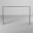 Sleek and Simple 12mm Contemporary Bent Glass Sofa Table in Clear