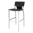 Black Leather Bar Stools Set of 2