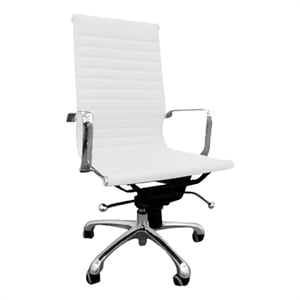 High Back Leather Office Chair with Recliner Locks Swivel