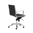 Low Back Black  Leather Office Chair with Recliner Locks Swivel