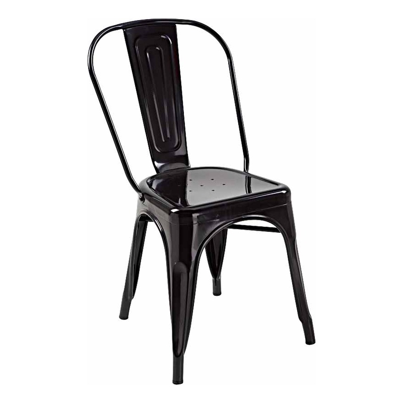 Metal Black Chair Set of 4