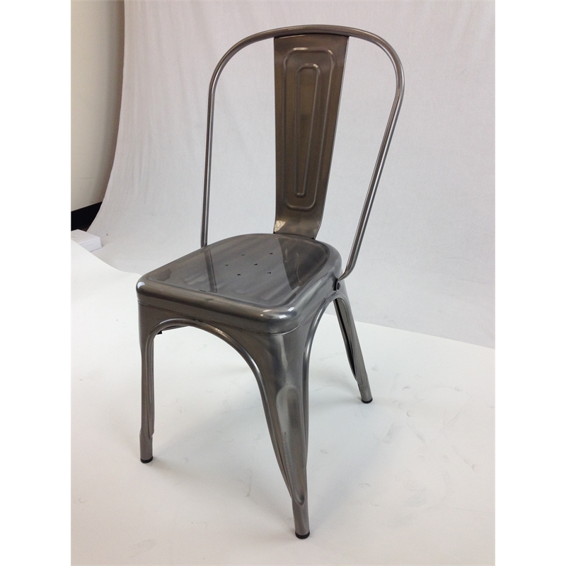 Metal Chair Set of 4 in Natural