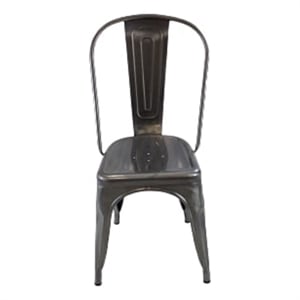 Metal Chair Set of 4 in Natural