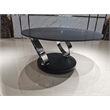 Motion Black ceramic top Coffee Table with Stainless Steel