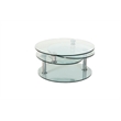 Motion Glass Coffee Table with Clear Base