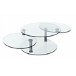 Motion Glass Coffee Table with Clear Base