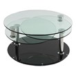 Motion  Glass Coffee Table with Black Base