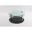 Motion  Glass Coffee Table with Black Base