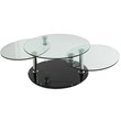 Motion  Glass Coffee Table with Black Base