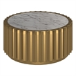 Marble Coffee Table with Gold Stainless Steel Base