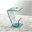 Bent Glass End Table Clear 12mm THICK Glass