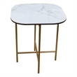 End Table with Ceramic top and Gold Metal frame